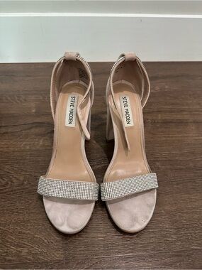 Steve Madden Carson Crystal Strap Block Heels